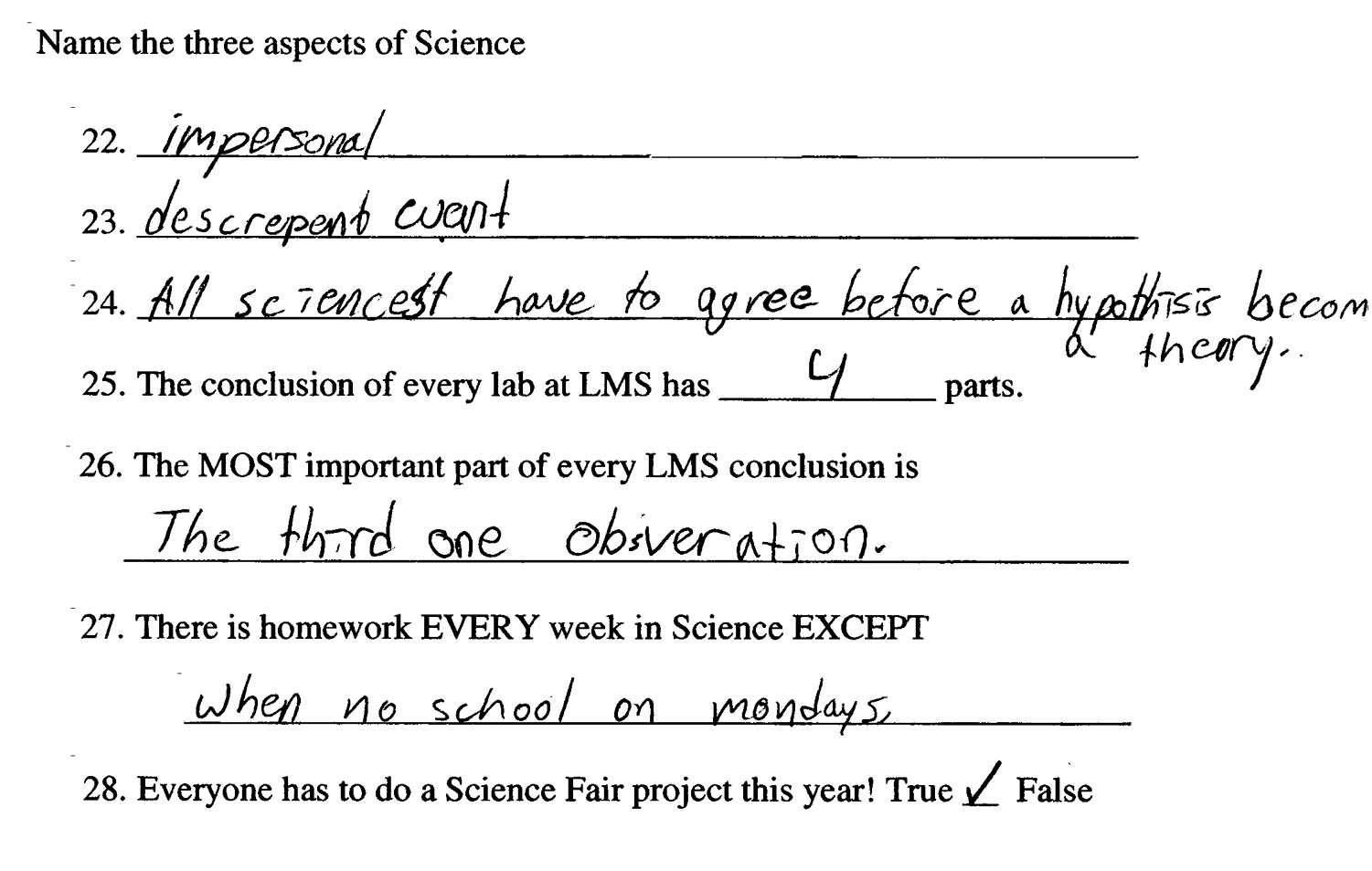 6th grade science homework help