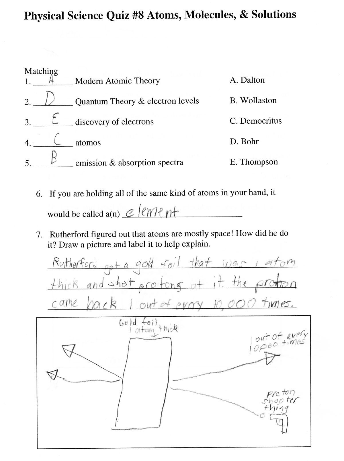 What are some sixth-grade science questions?